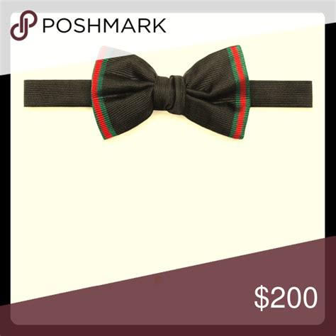 gucci tie black red green|Gucci bow tie sale.